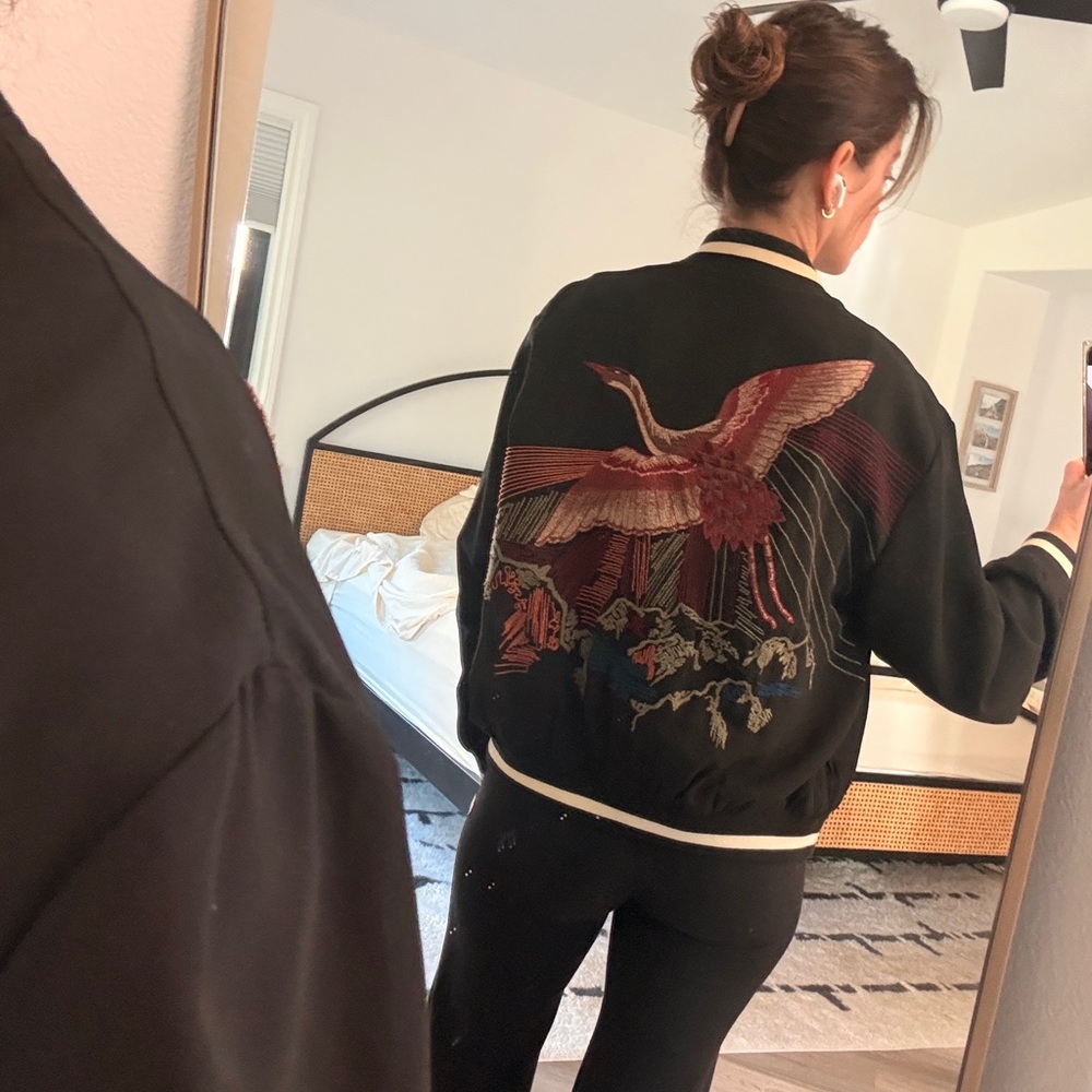 Zara reversible light bomber jacket